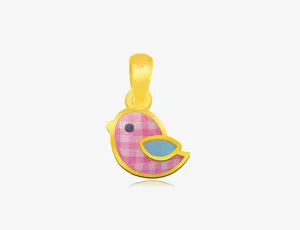 18K Gold The Proud Little Puffin Bird Pendant <br> Storybook Collection