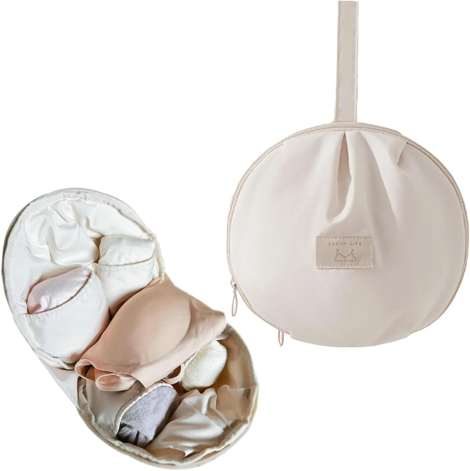 2 Underwear Garment Bag, Spherical Underwear Garment Bags for Storage, Oxford Fabric, Portable, Suitable for Small Clothes(White,24x15x21cm/9x6x8in)