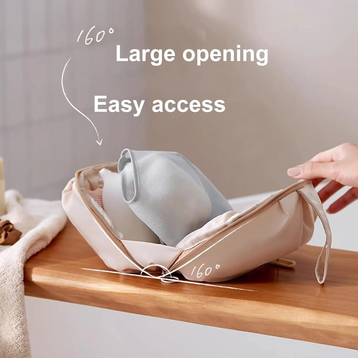 2 Underwear Garment Bag, Spherical Underwear Garment Bags for Storage, Oxford Fabric, Portable, Suitable for Small Clothes(White,24x15x21cm/9x6x8in)