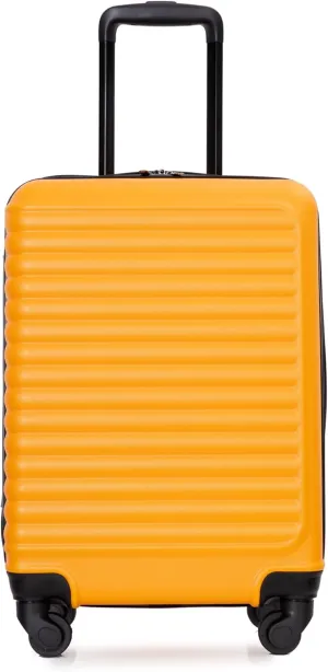 20" Carry on Luggage Lightweight Suitcase, Spinner Wheels, Orange