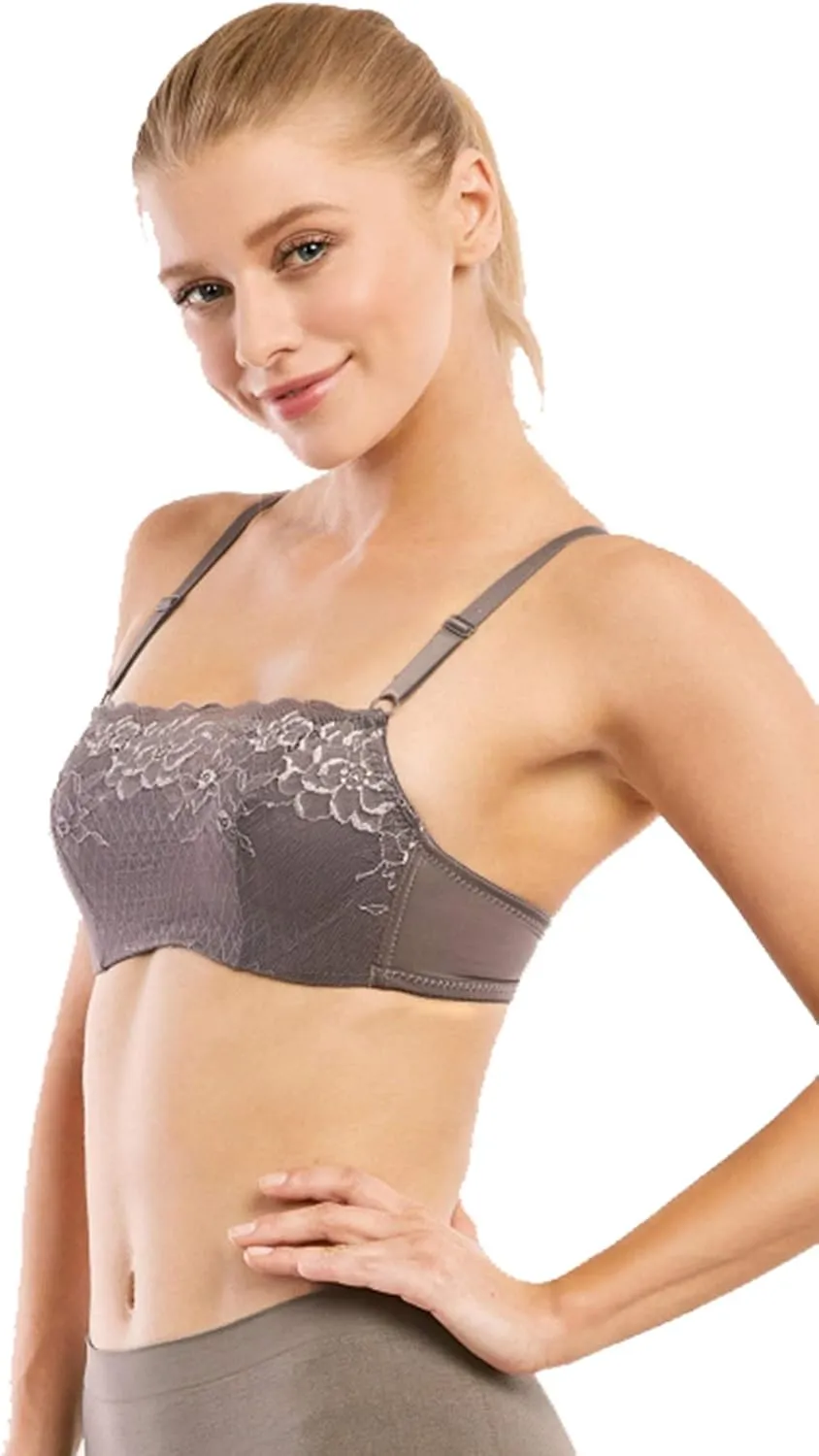 6 Pieces Lace Cover Front Camisole Top Front Lace Padded Cami Bra A/B/C/D/DD