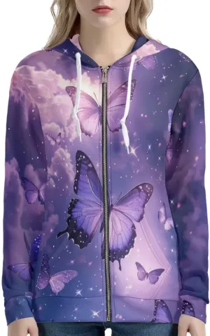 AFPANQZ Women's Casual Long Sleeve Hoodies Full Zipper Up Hoodie Sweatshirrts Thin Coat Loose Daily Wear Hoodie XS-5XL