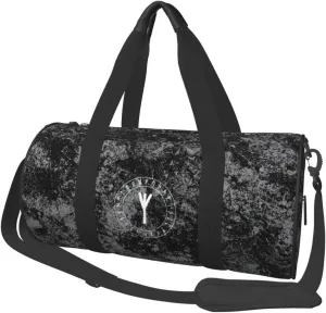 Algiz Rune Convertible Garment Bag with Shoulder Strap, Carry on Garment Duffel Bag for Men Women - Rolling Foldable for Travel Luggage Bags (Black)