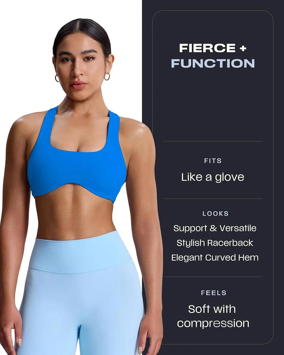 Aoxjox Women's Workout Sports Bras Fitness Backless Padded Define Sculpt Racerback Bra Yoga Crop Tank Top