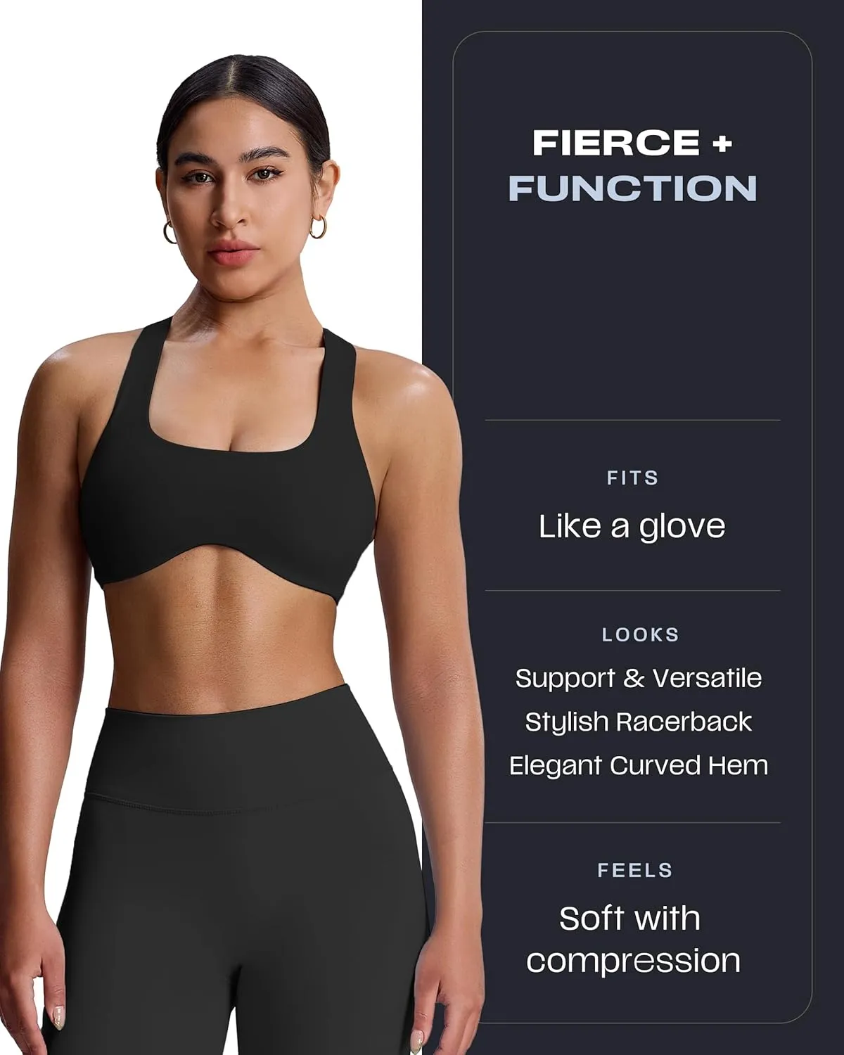 Aoxjox Women's Workout Sports Bras Fitness Backless Padded Define Sculpt Racerback Bra Yoga Crop Tank Top