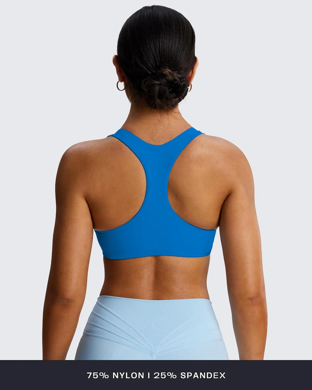 Aoxjox Women's Workout Sports Bras Fitness Backless Padded Define Sculpt Racerback Bra Yoga Crop Tank Top