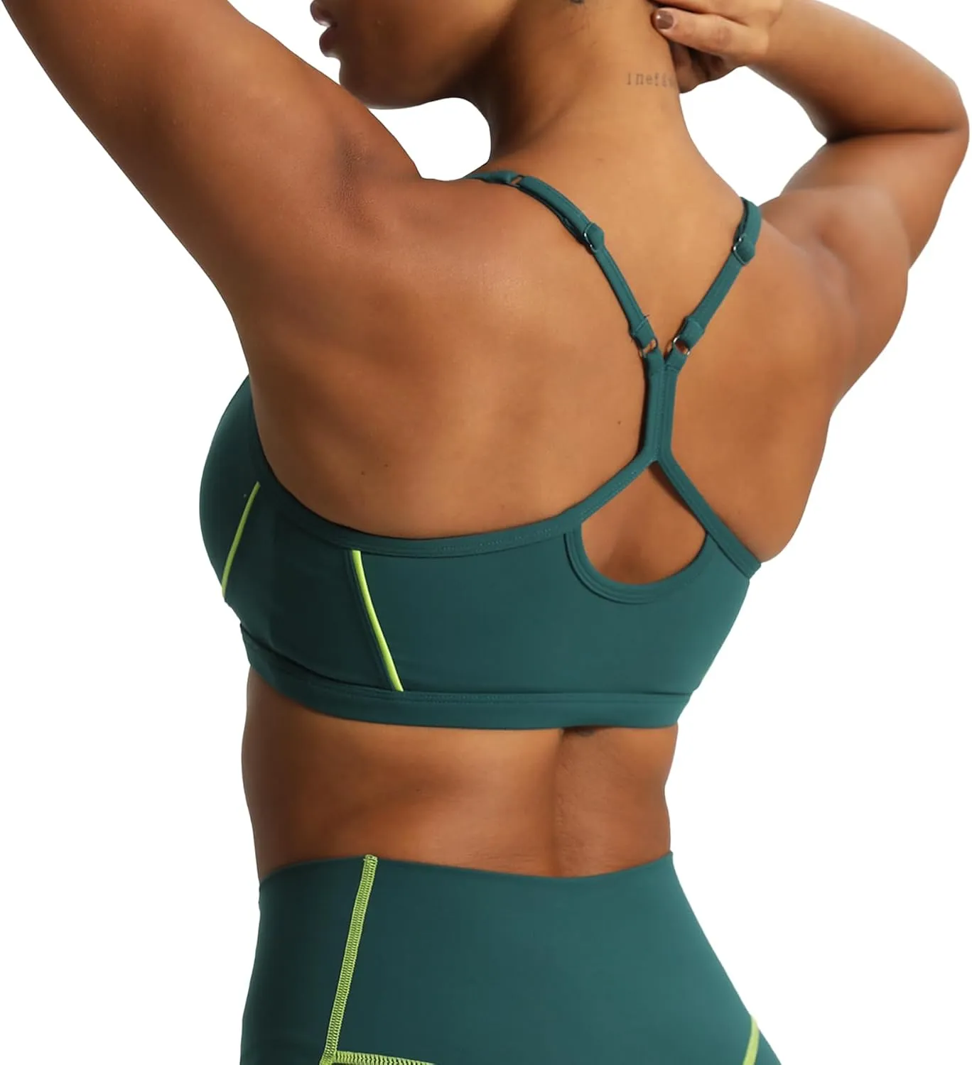 Aoxjox Women's Workout Sports Bras Fitness Backless Padded Training Gym Lexi Lined Bra Yoga Crop Tank Top