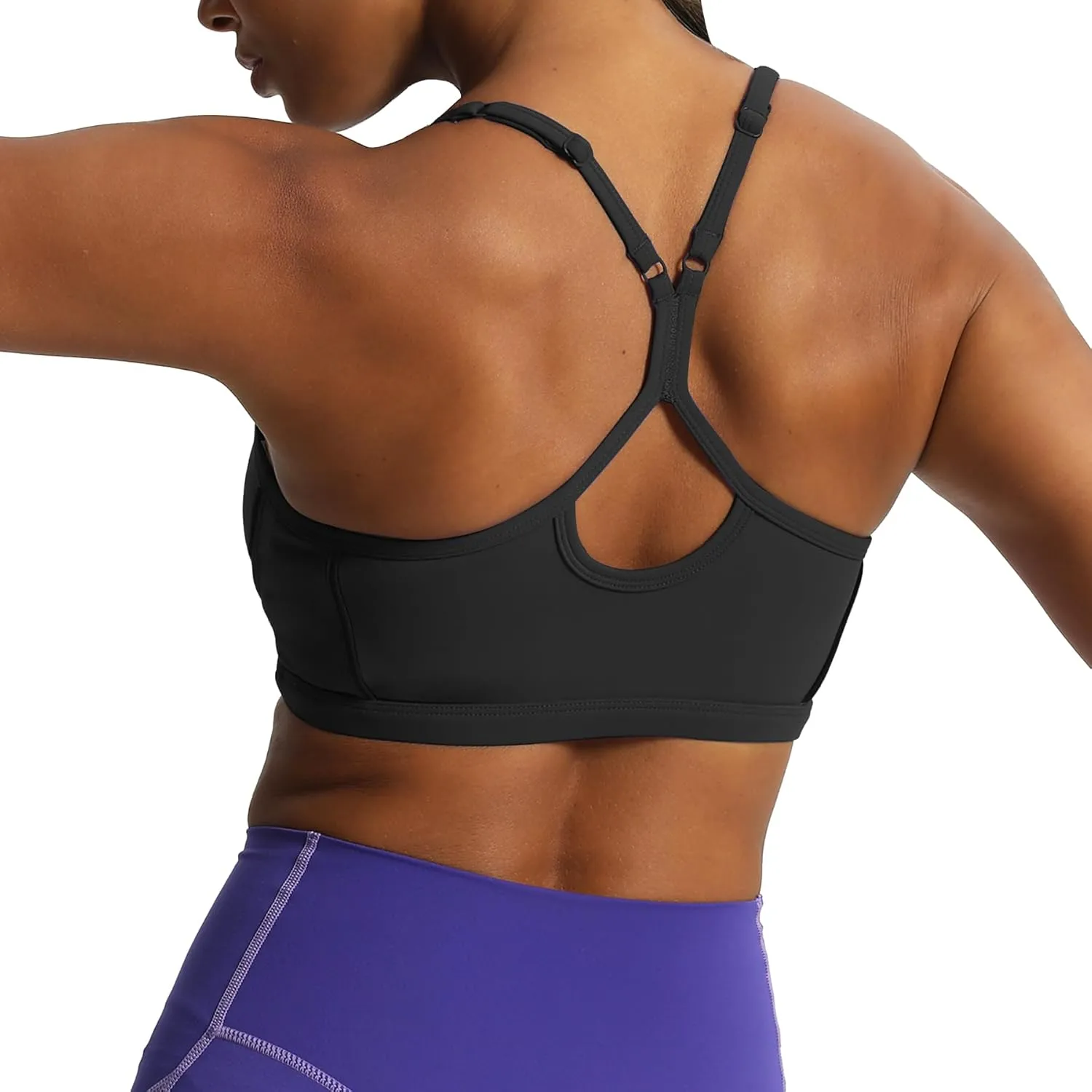 Aoxjox Women's Workout Sports Bras Fitness Backless Padded Training Gym Lexi Lined Bra Yoga Crop Tank Top