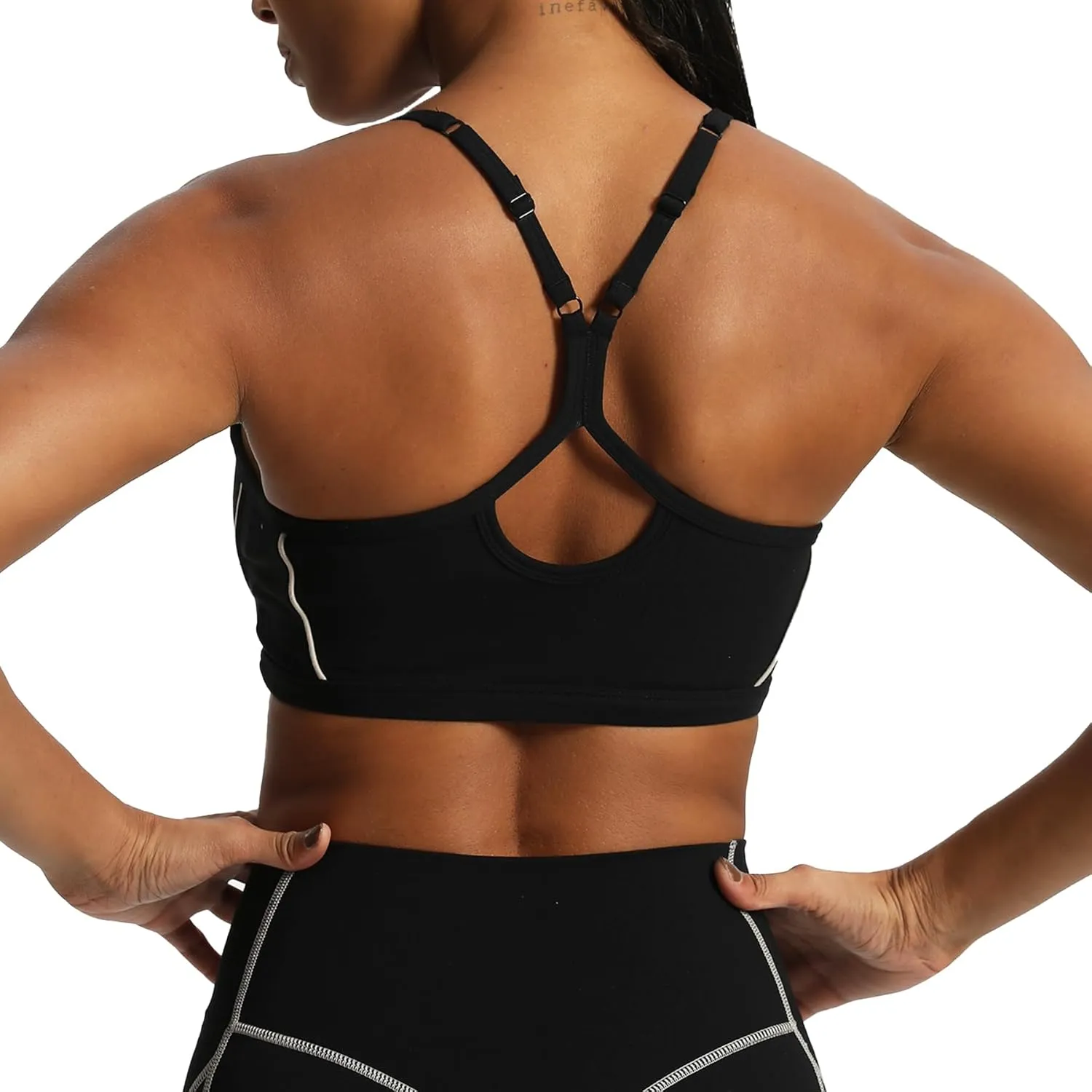 Aoxjox Women's Workout Sports Bras Fitness Backless Padded Training Gym Lexi Lined Bra Yoga Crop Tank Top