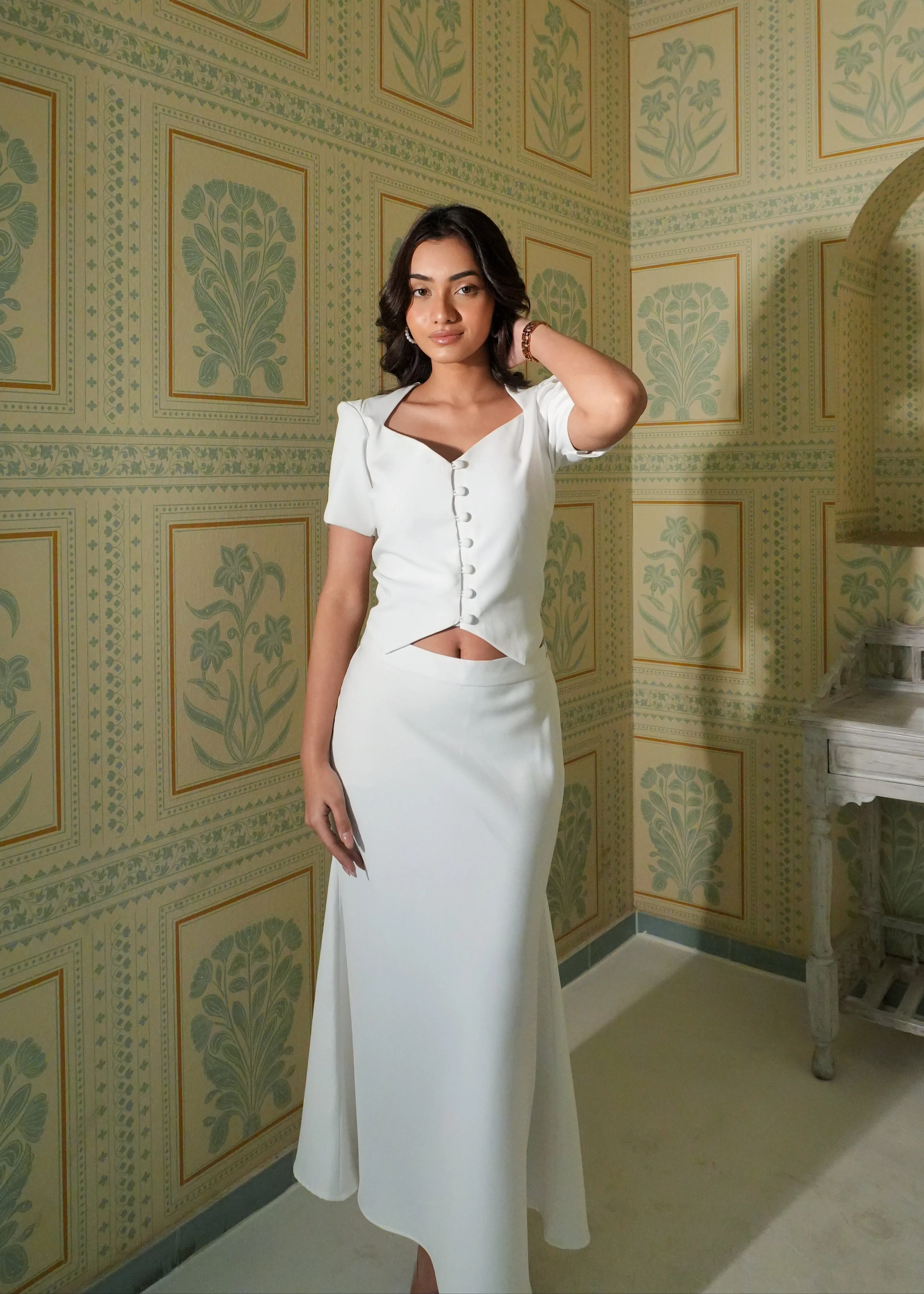 Audrey White Mermaid skirt
