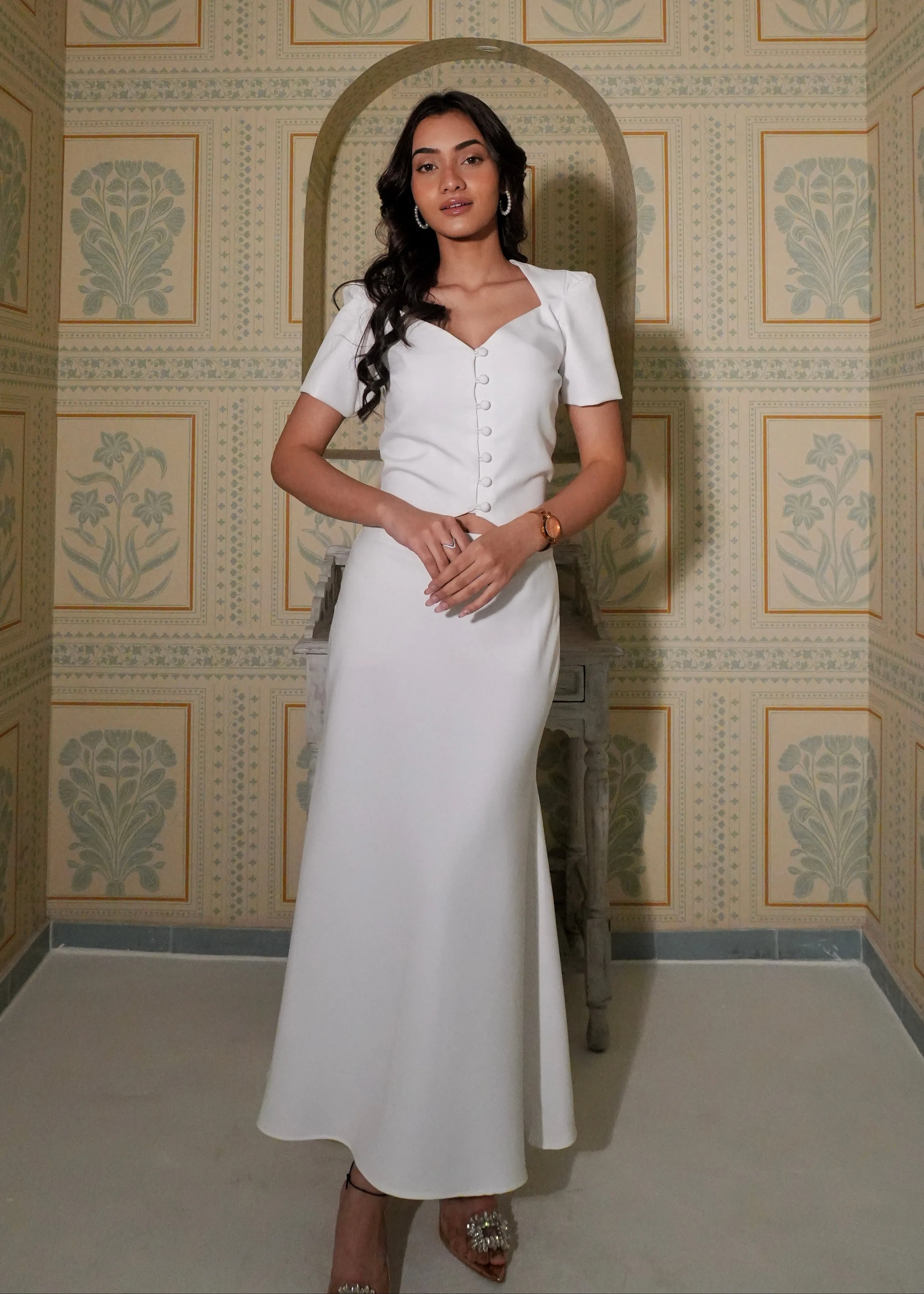 Audrey White Mermaid skirt