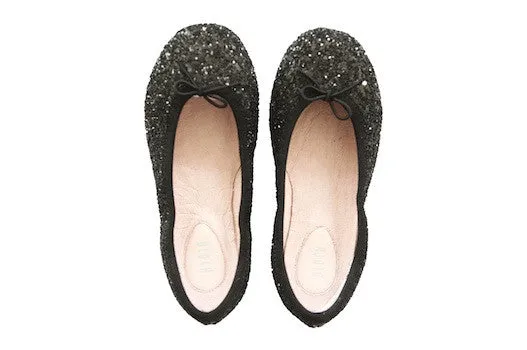 Baby Bloch Black Sparkle Flats