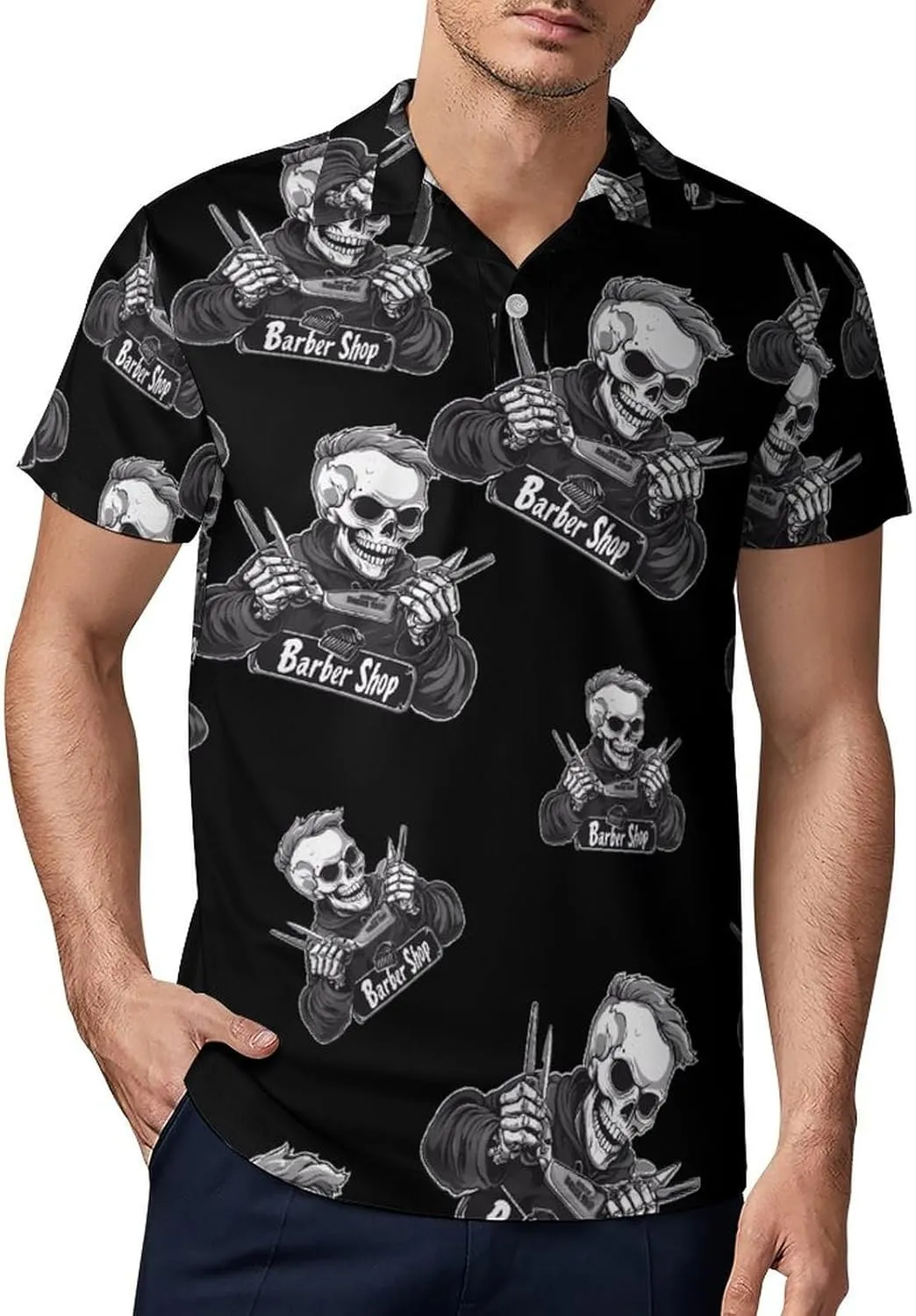 Barber Shop Hair Dresser Men's Polo-Shirt Regular-Fit Short Sleeve Sports Quick Dry Golf Tennis T-Shirt