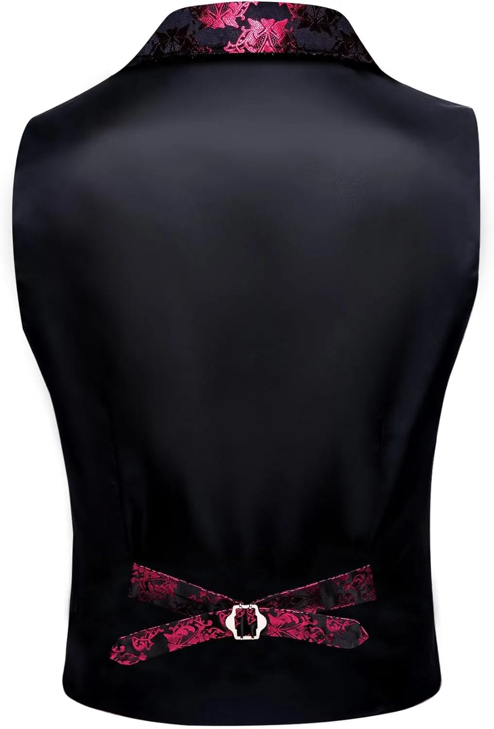 Barry.Wang Mens Victorian Suit Vest Lapel Collar Silk Paisley Steampunk Gothic Waistcoat Formal/Leisure Party