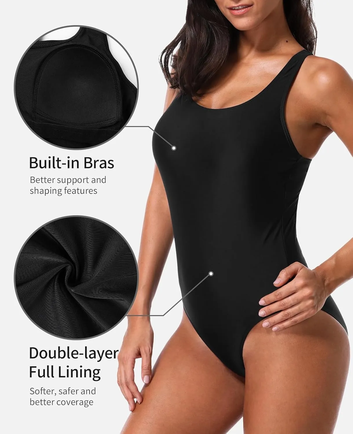 beautyin Women's Pro One Piece Swimsuit Women Athletic Swimming Bathing Suit
