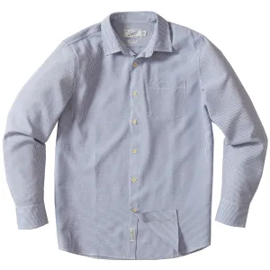 Bengal Light Oxford Stripe Long Sleeve Shirt - Navy White