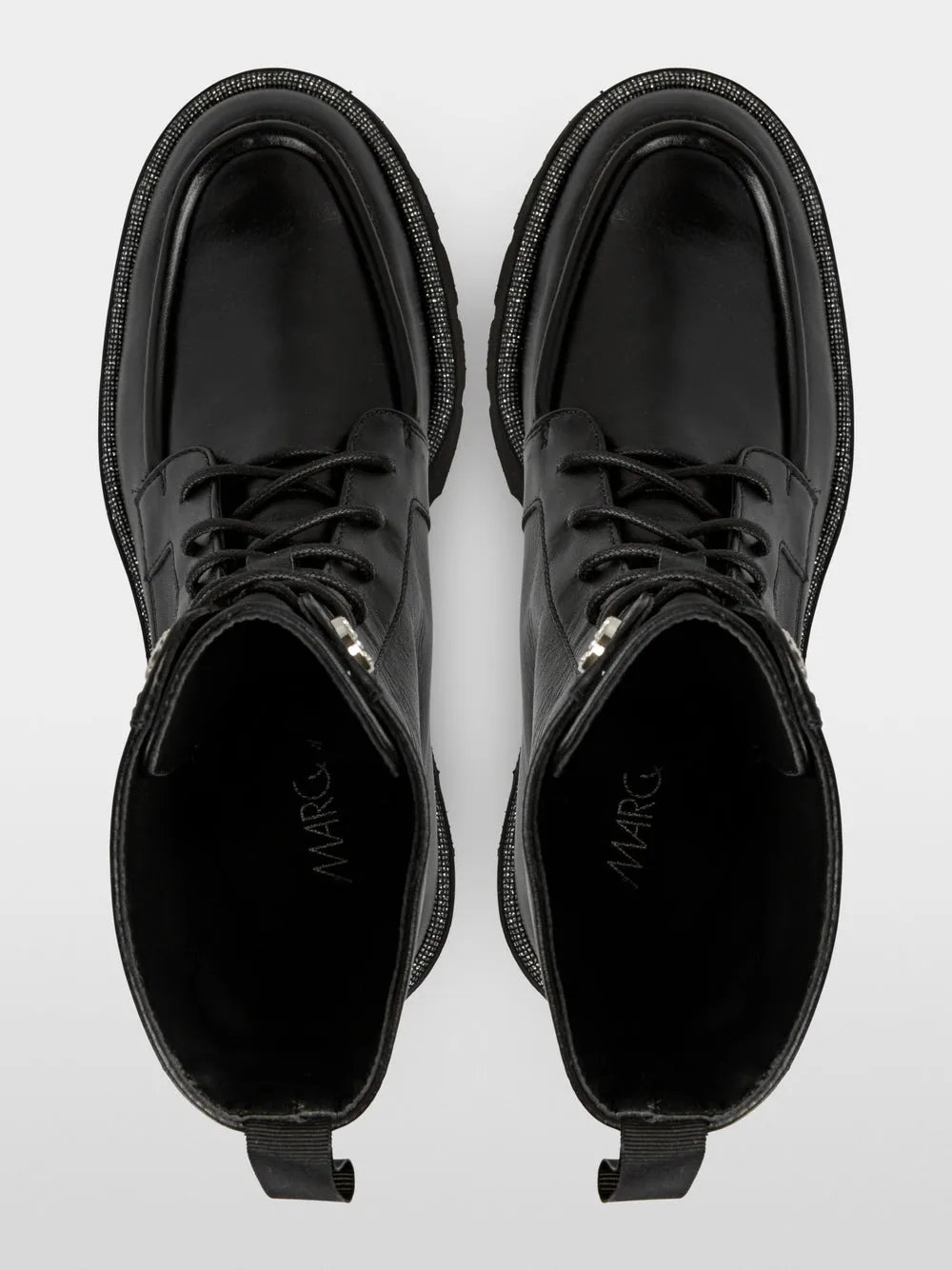 black Lace-up boot
