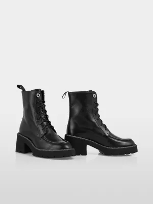 black Lace-up boot