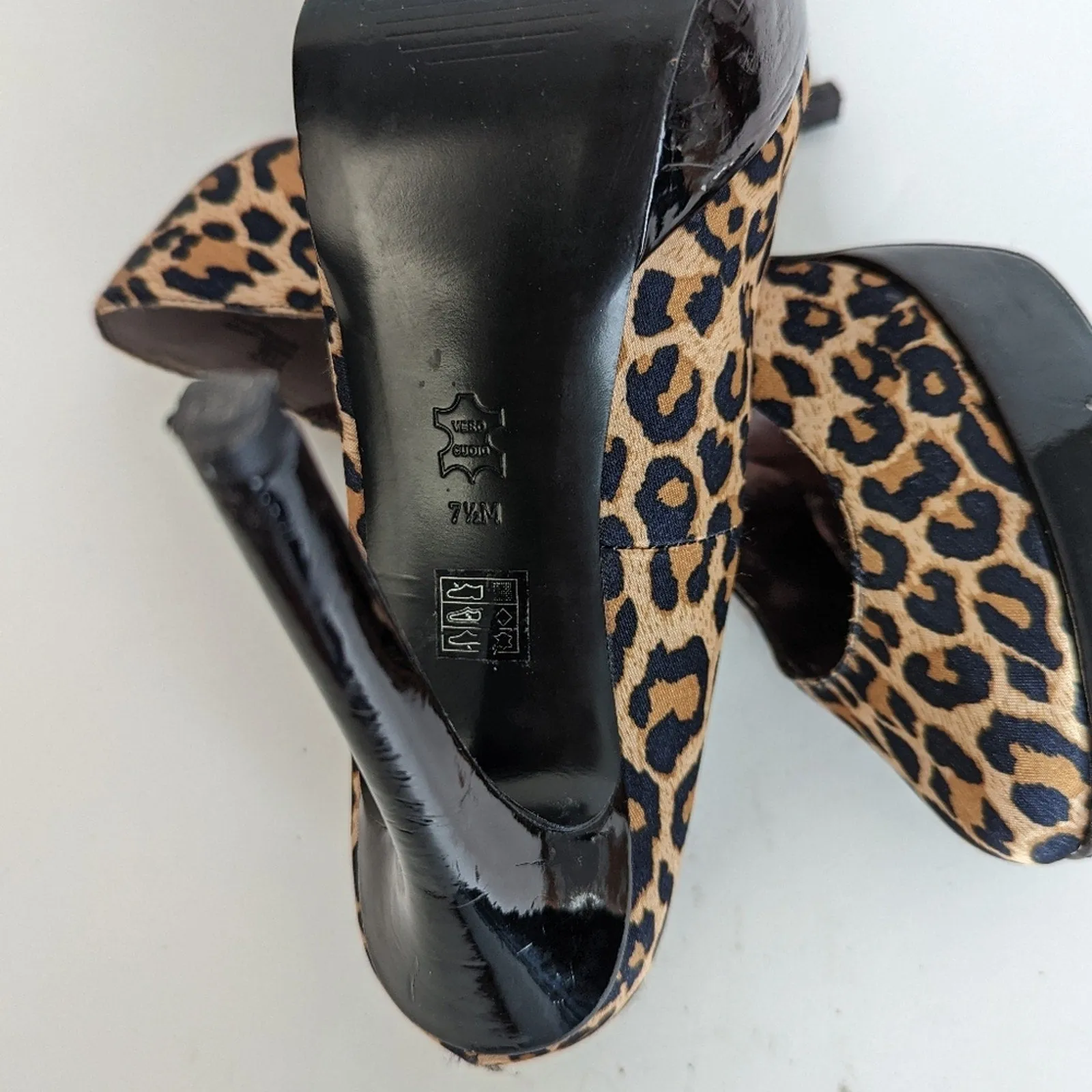 Blake Scott Platform Leopard Print Heels - 7.5