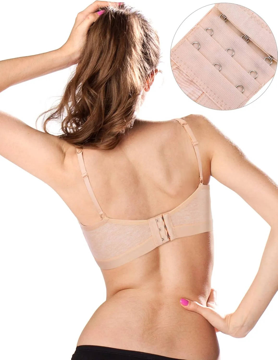 Boao 3 Pieces Mini Camisole Bra Padded Brassiere Tank Top Brassiere Women Sports Bra with Straps
