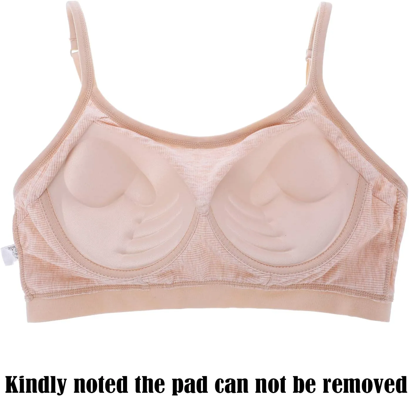 Boao 3 Pieces Mini Camisole Bra Padded Brassiere Tank Top Brassiere Women Sports Bra with Straps