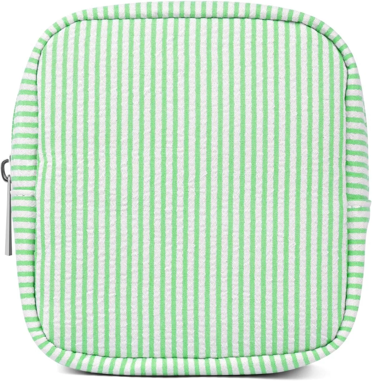 Breteil Small Makeup Bag for Purse Mini Cosmetic Bag with Slip-in Pockets Cute Travel Makeup Pouch for Women Friend Preppy Stuff - Green
