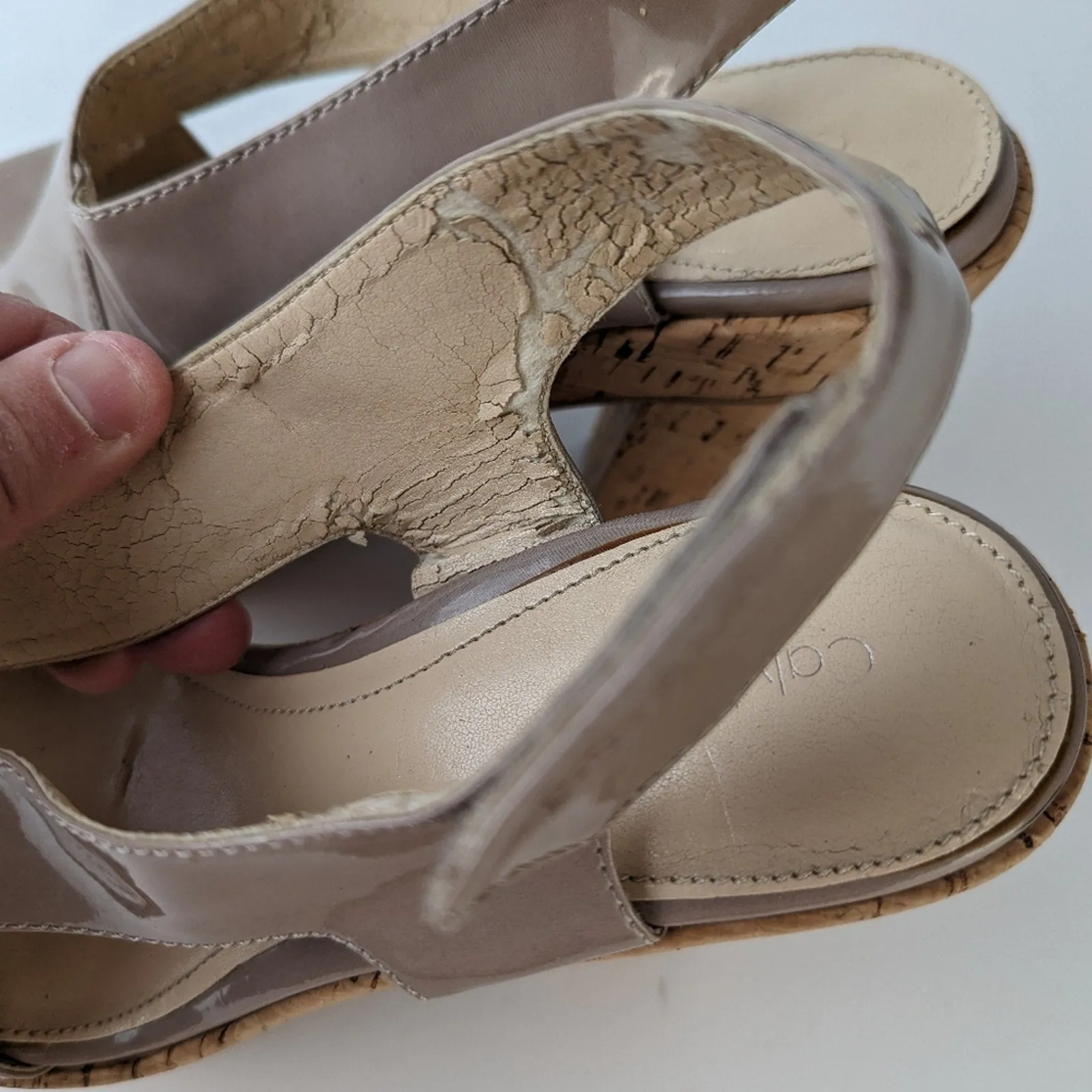 Calvin Klein Platform Cork Heels -7.5/8