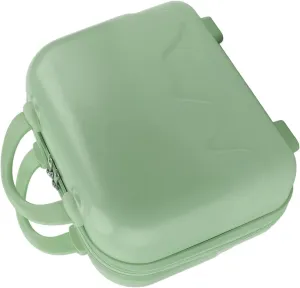 Carry On Luggage, Lightweight Travel Cosmetic Case 14 Inch Large Capacity Anti Scratch for Train (Matcha Green)