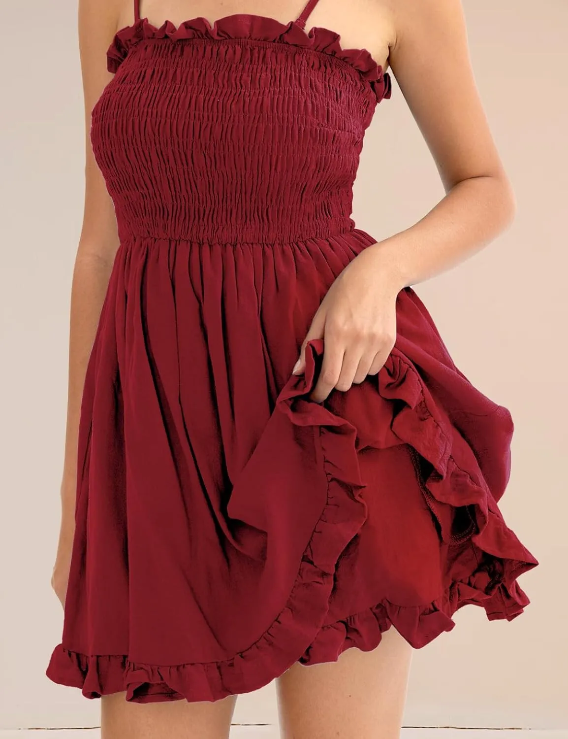 CHERFLY Women's Summer Dress Mini Dress Short DressesSwing Sundresses
