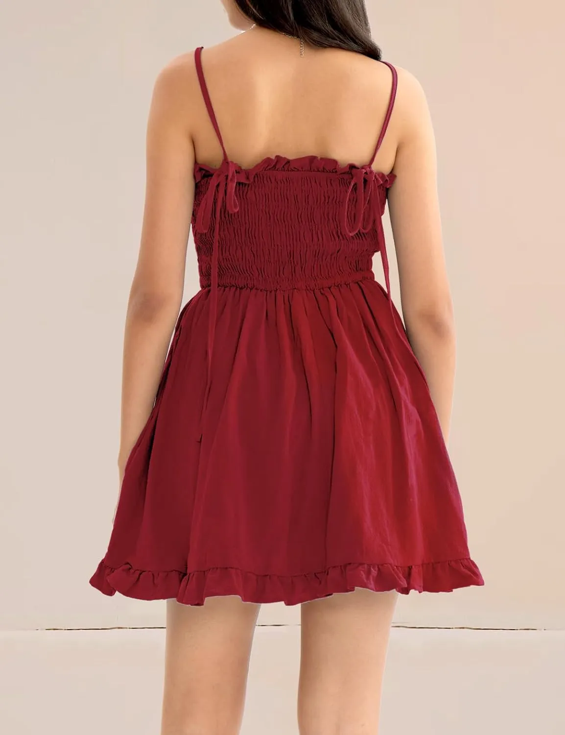 CHERFLY Women's Summer Dress Mini Dress Short DressesSwing Sundresses