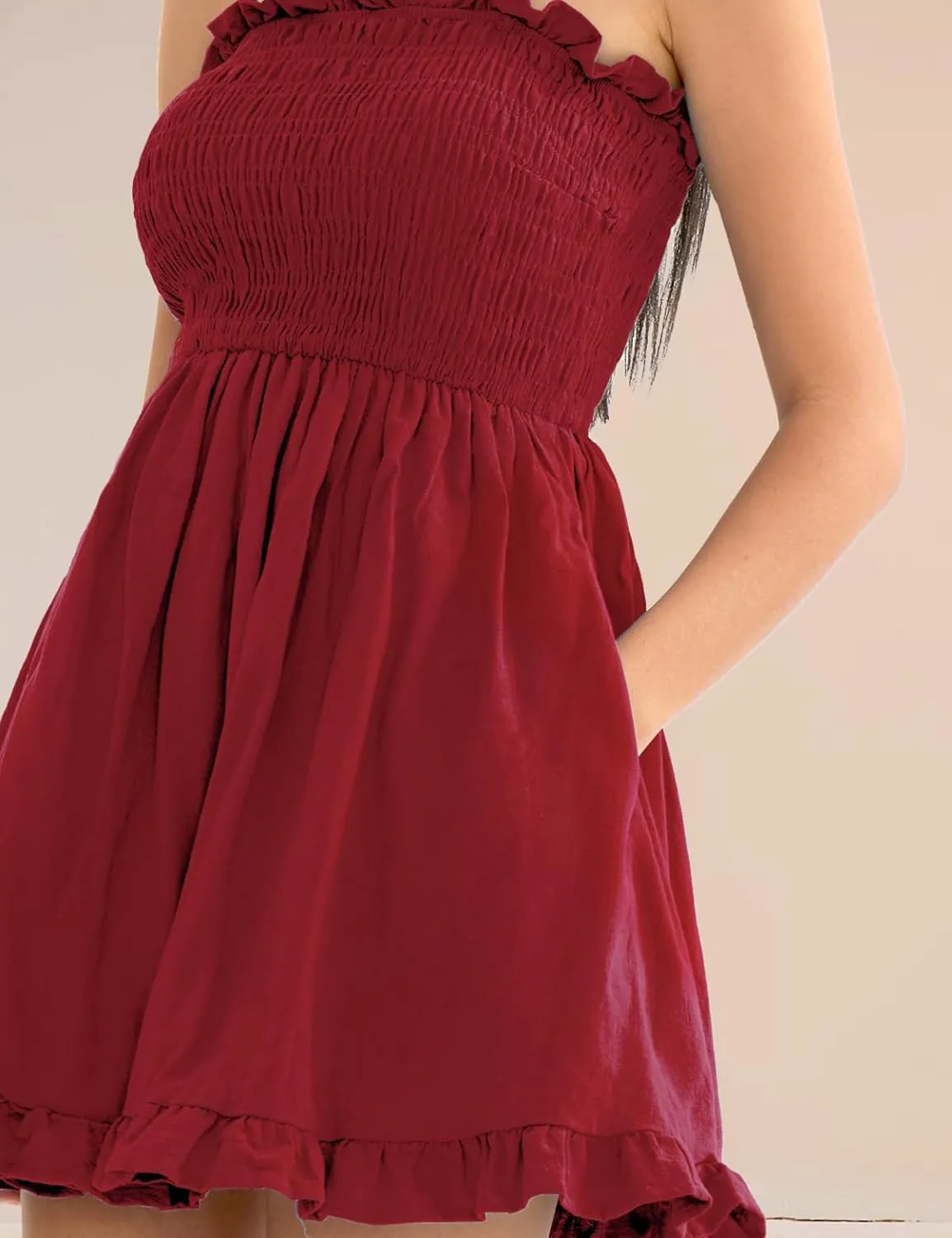 CHERFLY Women's Summer Dress Mini Dress Short DressesSwing Sundresses