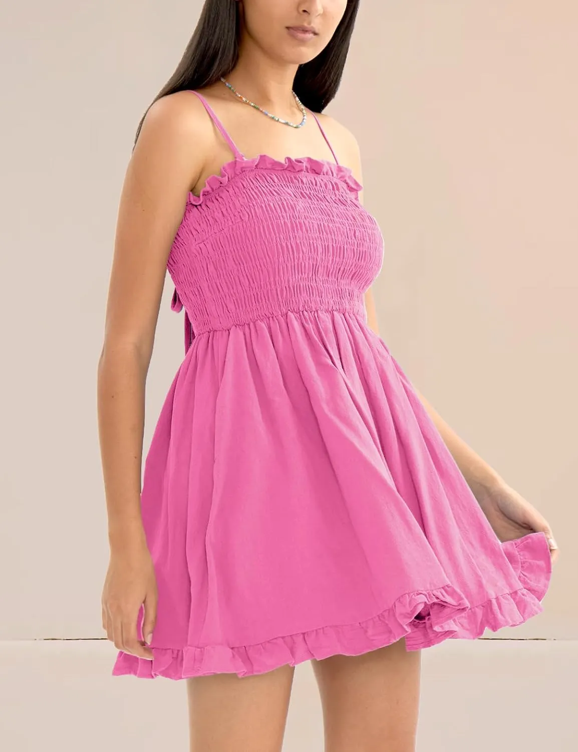 CHERFLY Women's Summer Dress Mini Dress Short DressesSwing Sundresses