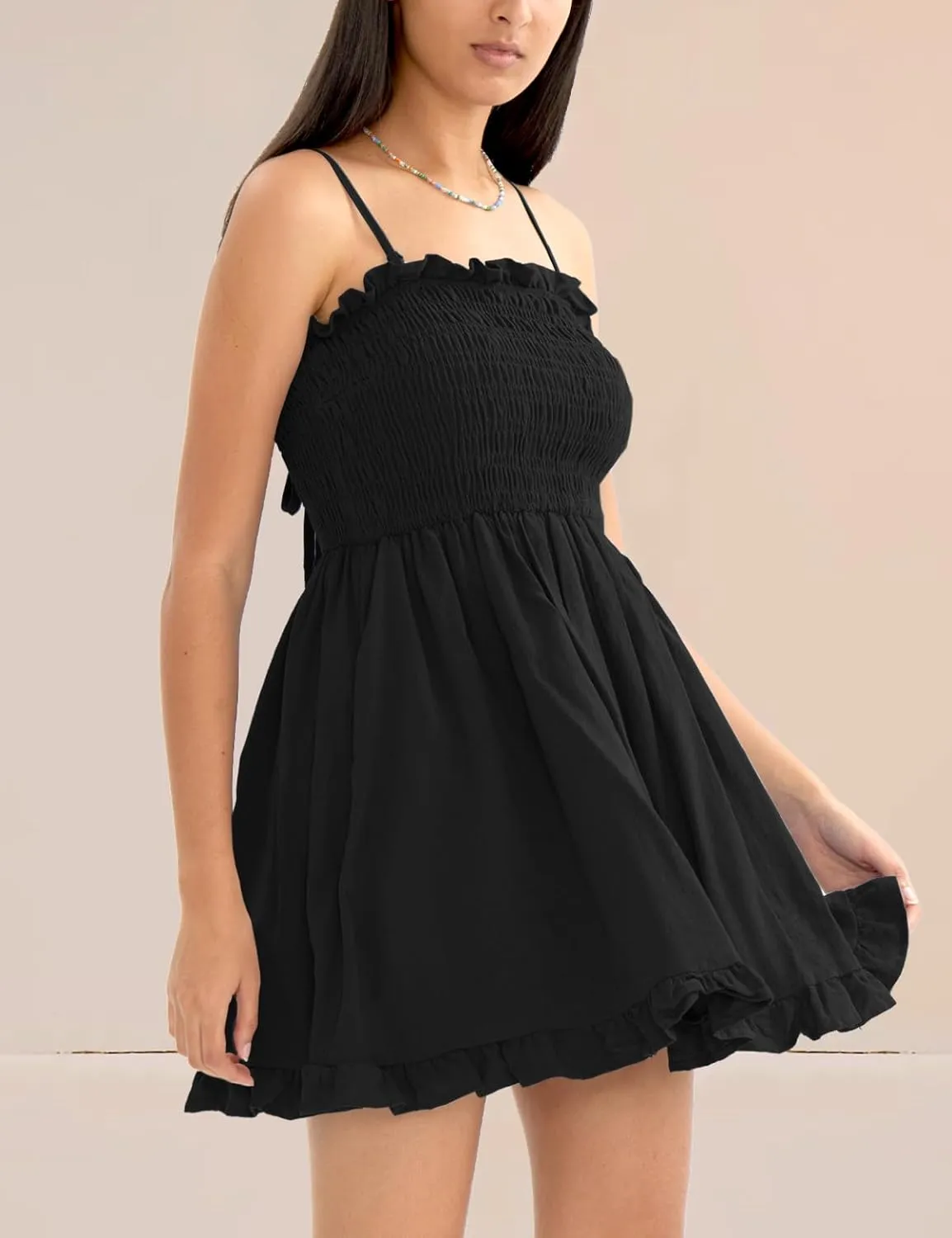 CHERFLY Women's Summer Dress Mini Dress Short DressesSwing Sundresses