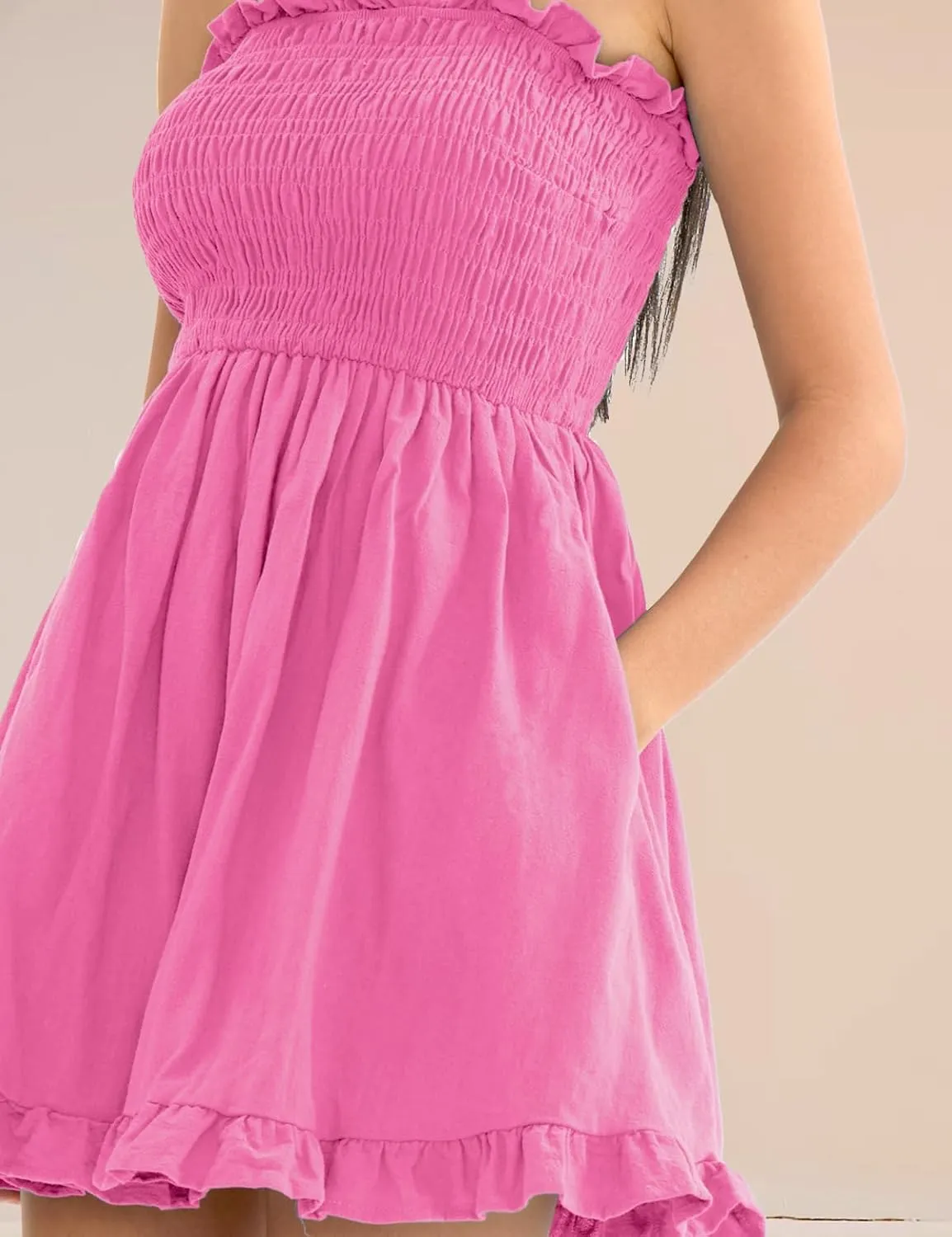 CHERFLY Women's Summer Dress Mini Dress Short DressesSwing Sundresses
