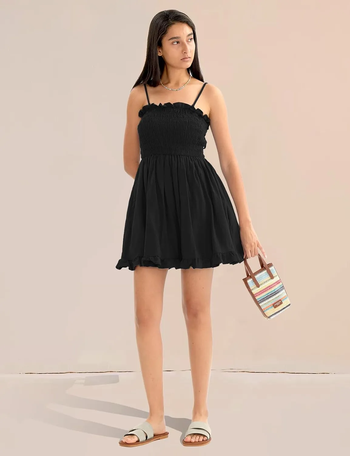CHERFLY Women's Summer Dress Mini Dress Short DressesSwing Sundresses