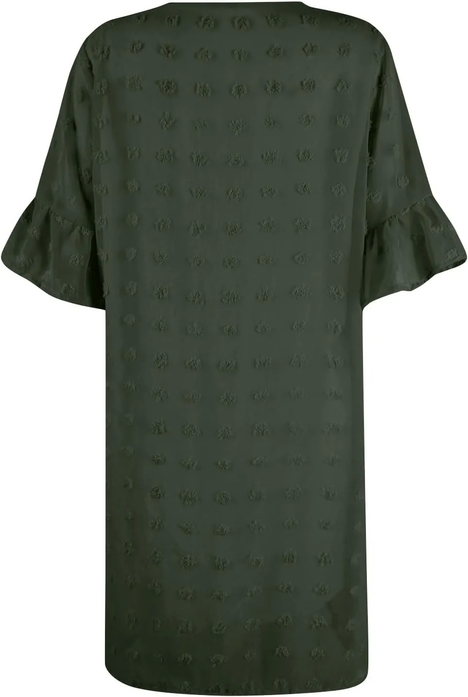 Chiffon Dresses for Women 2024 Summer Smocked Dress Short Flutter Sleeve V Neck Swiss Dot Ruffle Tiered Mini Dress
