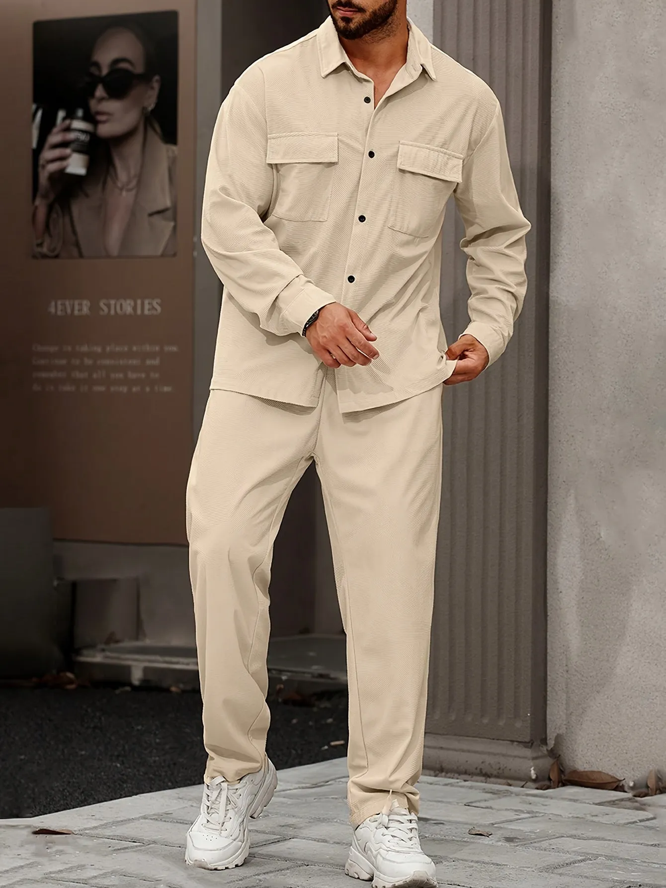 CLARIX | Casual Summer Outfit with Notch-Collar Shirt and Trousers