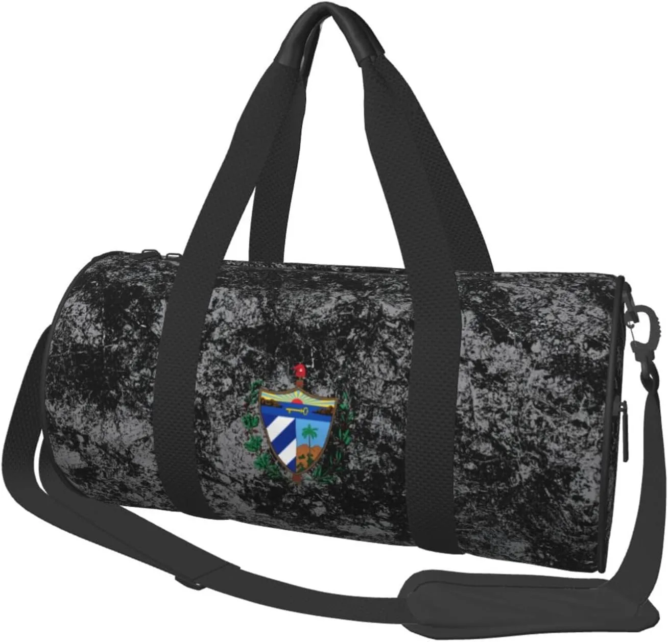 Coat of arms of Cuba Convertible Garment Bag with Shoulder Strap, Carry on Garment Duffel Bag for Men Women - Rolling Foldable for Travel Luggage Bags (Black)