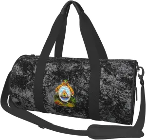Coat of arms of Honduras Convertible Garment Bag with Shoulder Strap, Carry on Garment Duffel Bag for Men Women - Rolling Foldable for Travel Luggage Bags (Black)