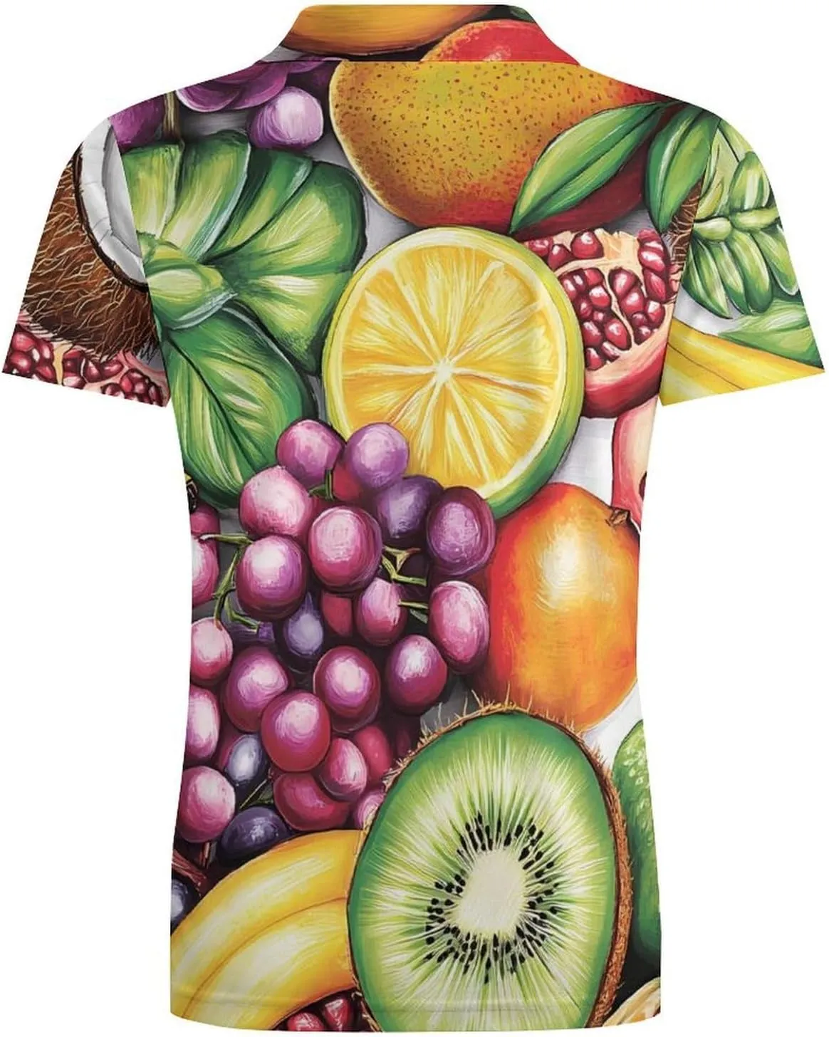 Colorful Fruits Men's Polo-Shirt Regular-Fit Short Sleeve Sports Quick Dry Golf Tennis T-Shirt