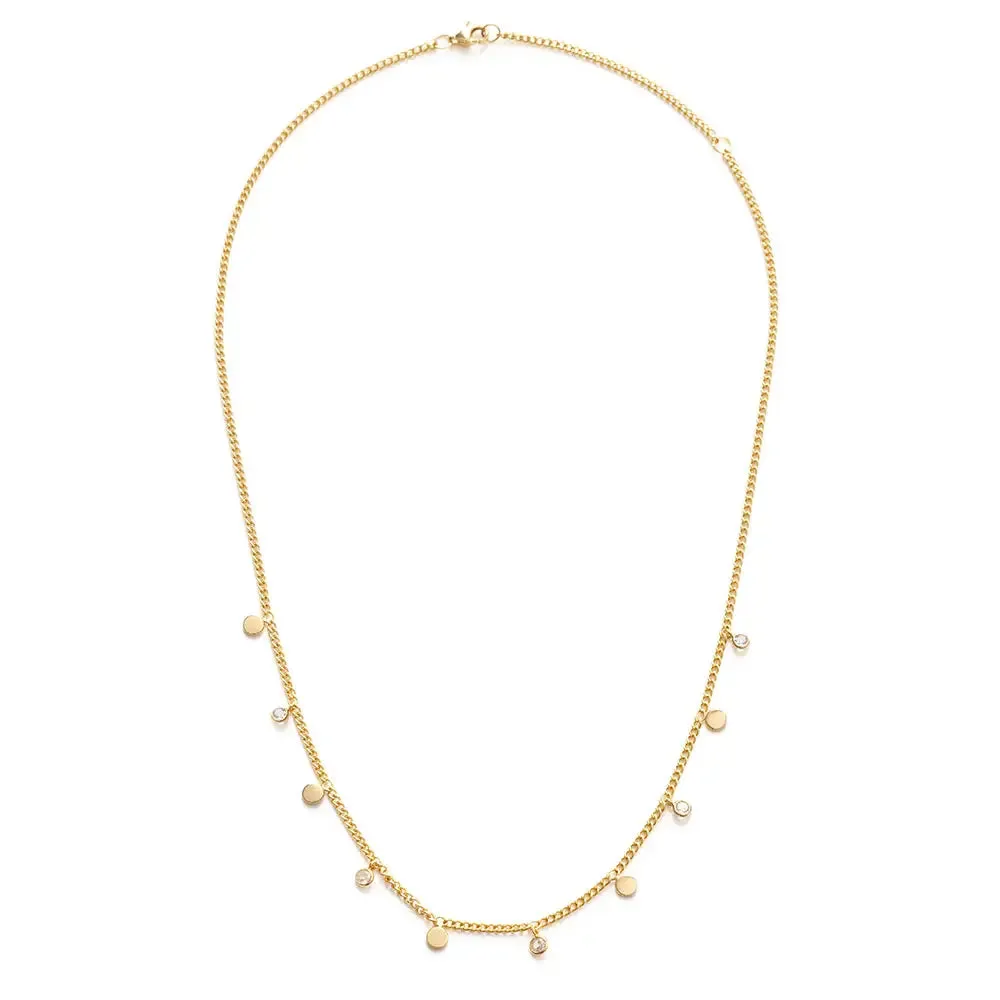Crystal and Dot Necklace