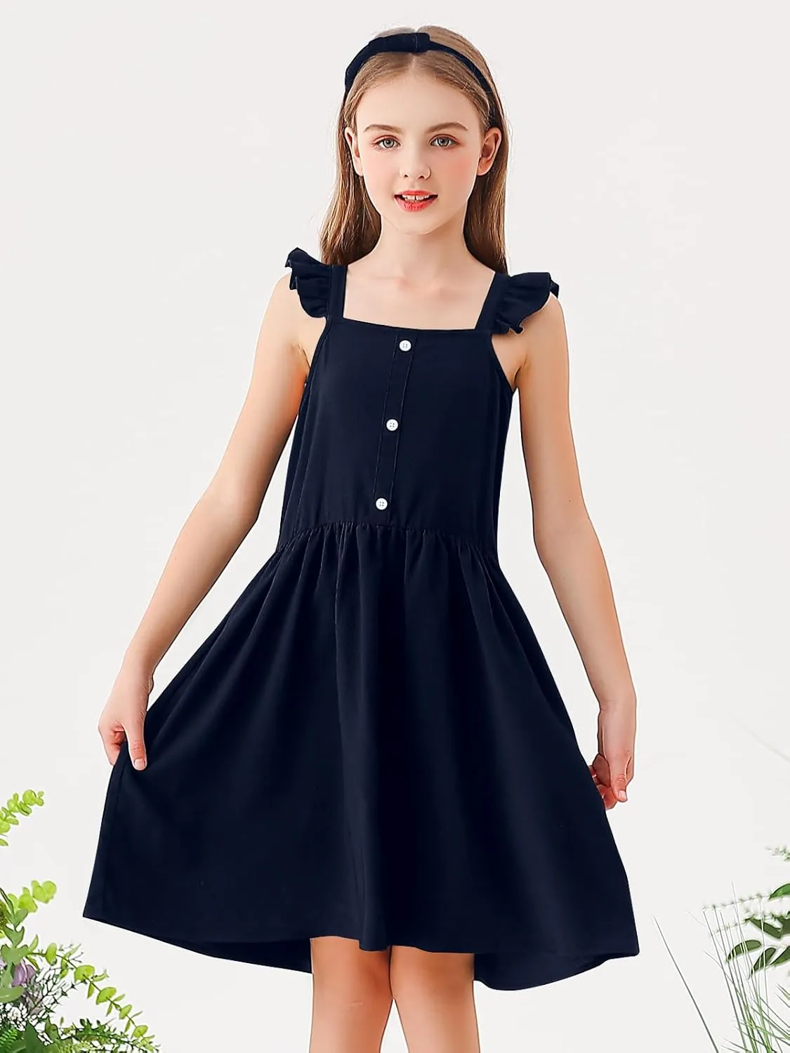 Dress for Girls Casual Dresses Sleeveless A-line Sundress Summer Dresses for Girls 7-11 Party Dress