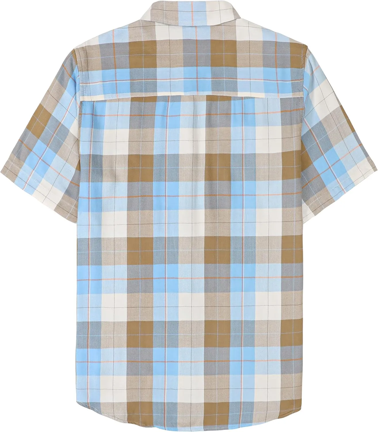Dubinik Mens Short Sleeve Button Down Mens Button Up Short Sleeve Two Pockets Soft Vintage Regular Fit Mens Casual Shirts