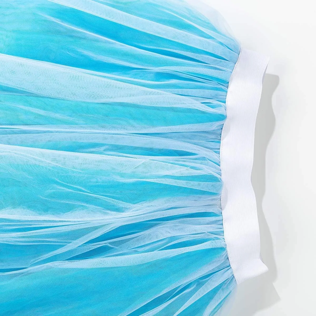 FEOYA Women Tutu Skirts 5 Layered Knee Length Tulle Skirt A-line Pleated Princess Skirts Evening Gown Prom Wedding Skirt