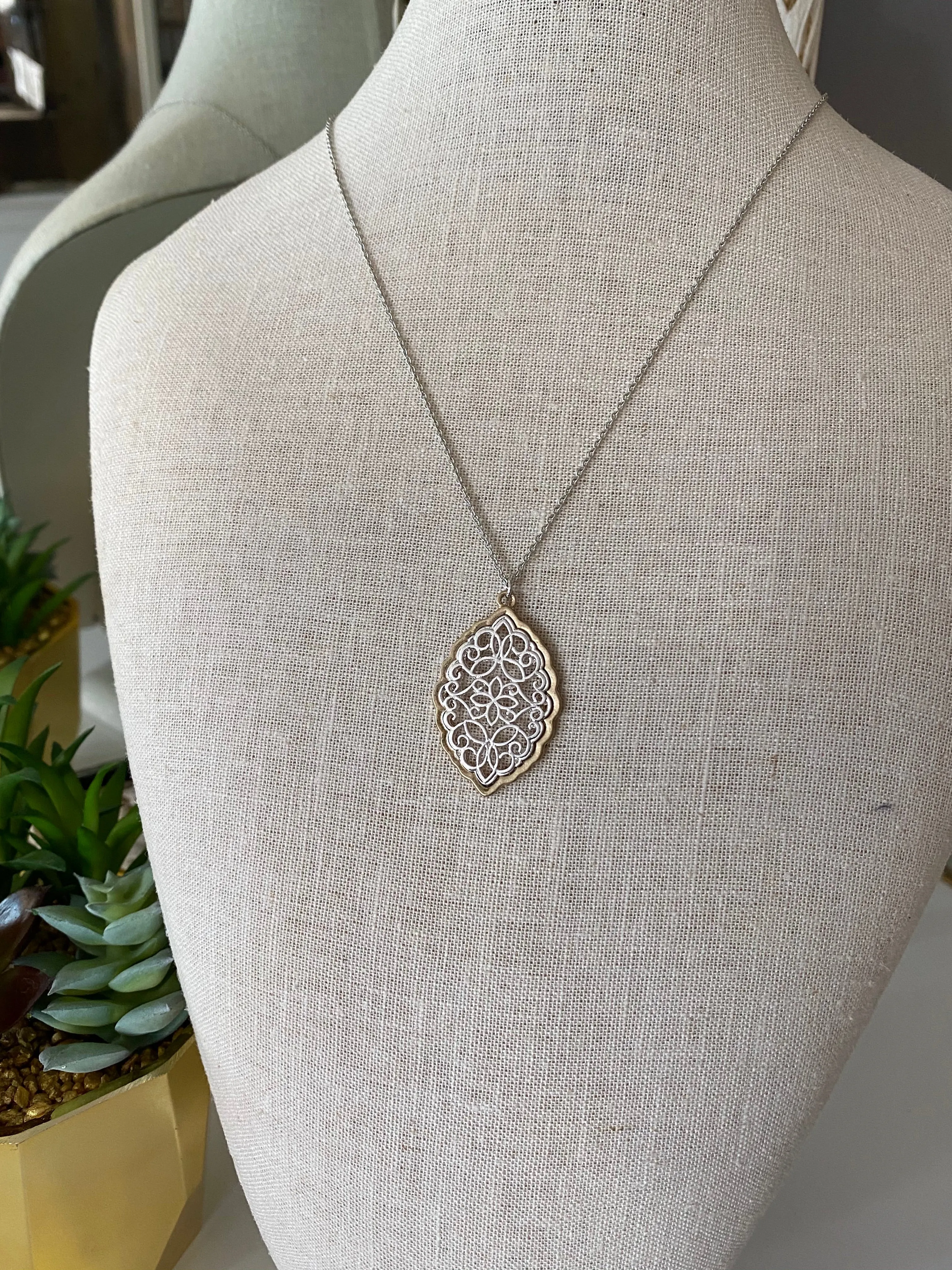 Filigree Pendant Necklaces