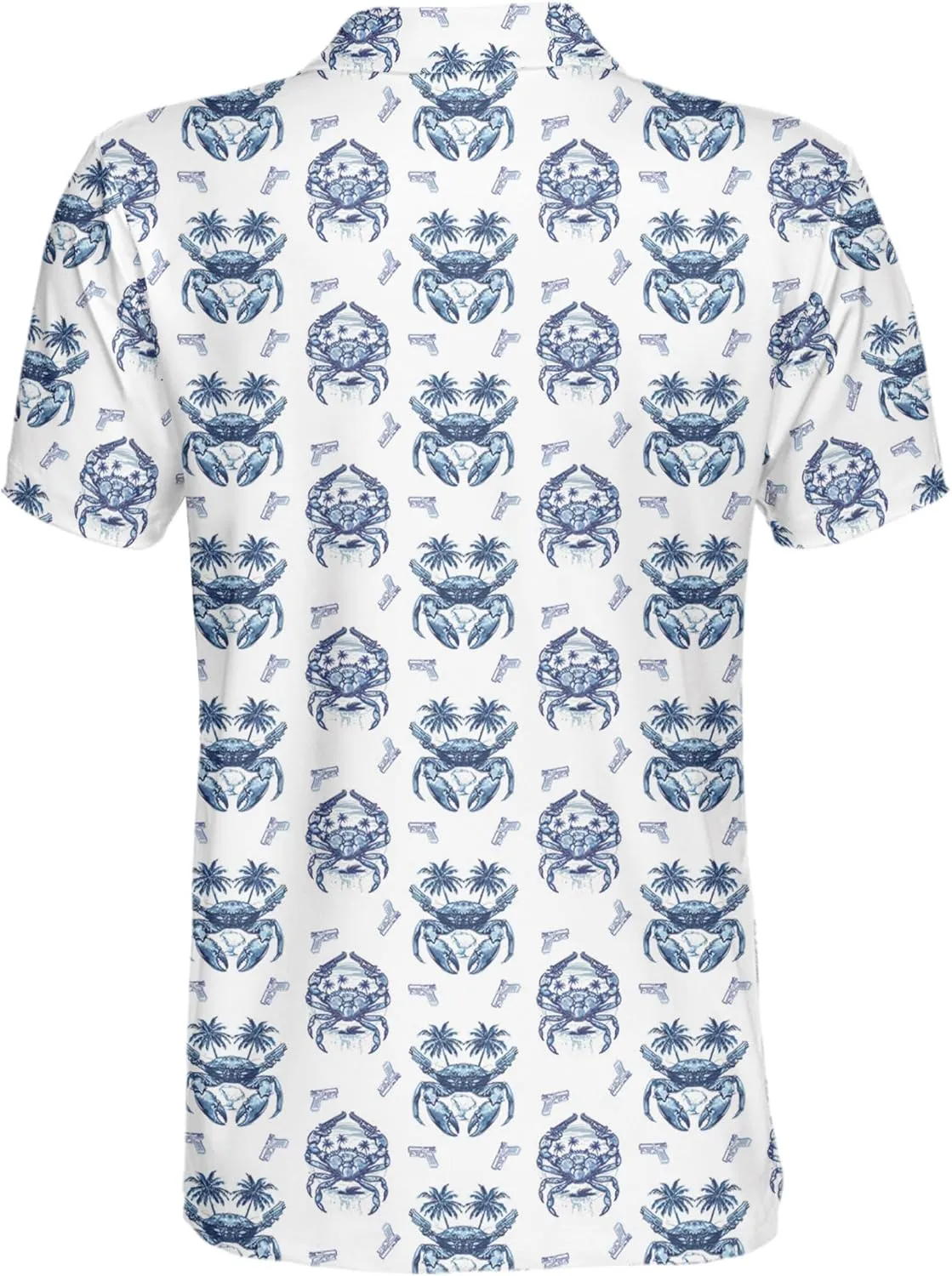 Funny Golf Shirt for Men Tropical Mens Polo Shirts Hawaiian Print Golf Gifts