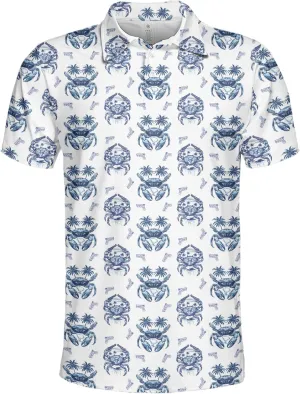 Funny Golf Shirt for Men Tropical Mens Polo Shirts Hawaiian Print Golf Gifts