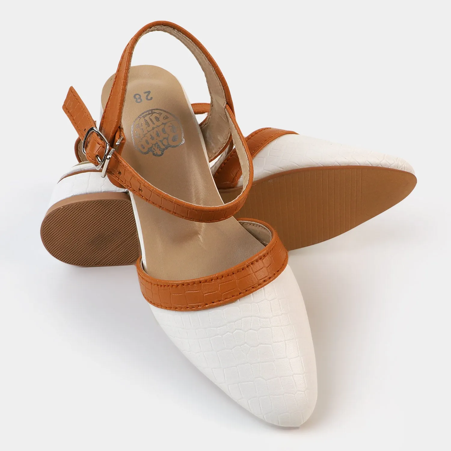 Girls Pumps Heels 456-15 - White