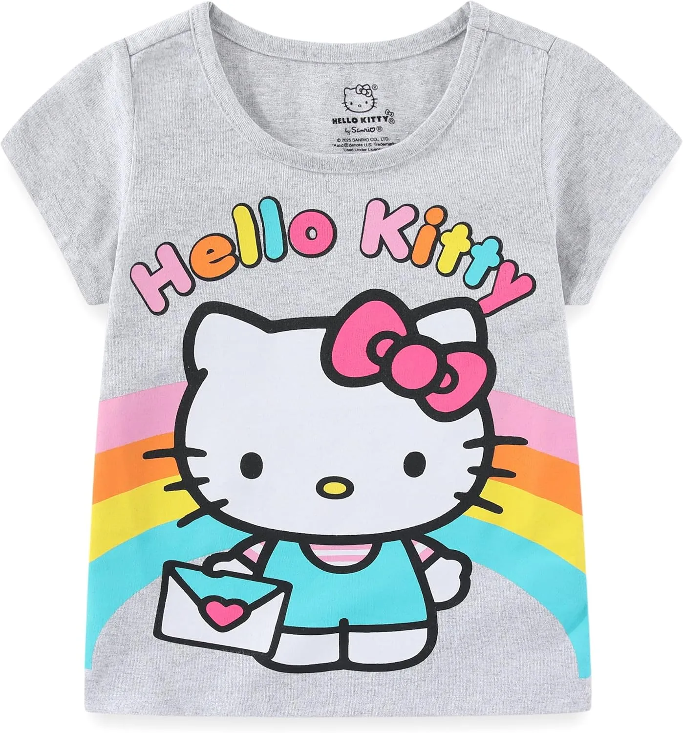 Hello Kitty Sanrio Girls 4 Pack Short Sleeve T-Shirt for Little and Big Kids