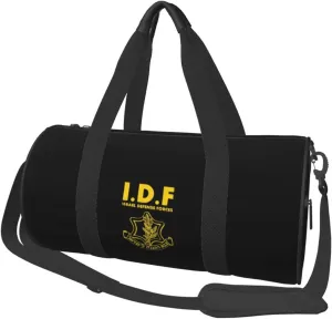 IDF Israel Defense Forces Convertible Garment Bag with Shoulder Strap, Carry on Garment Duffel Bag for Men Women - Rolling Foldable for Travel Luggage Bags (Black)